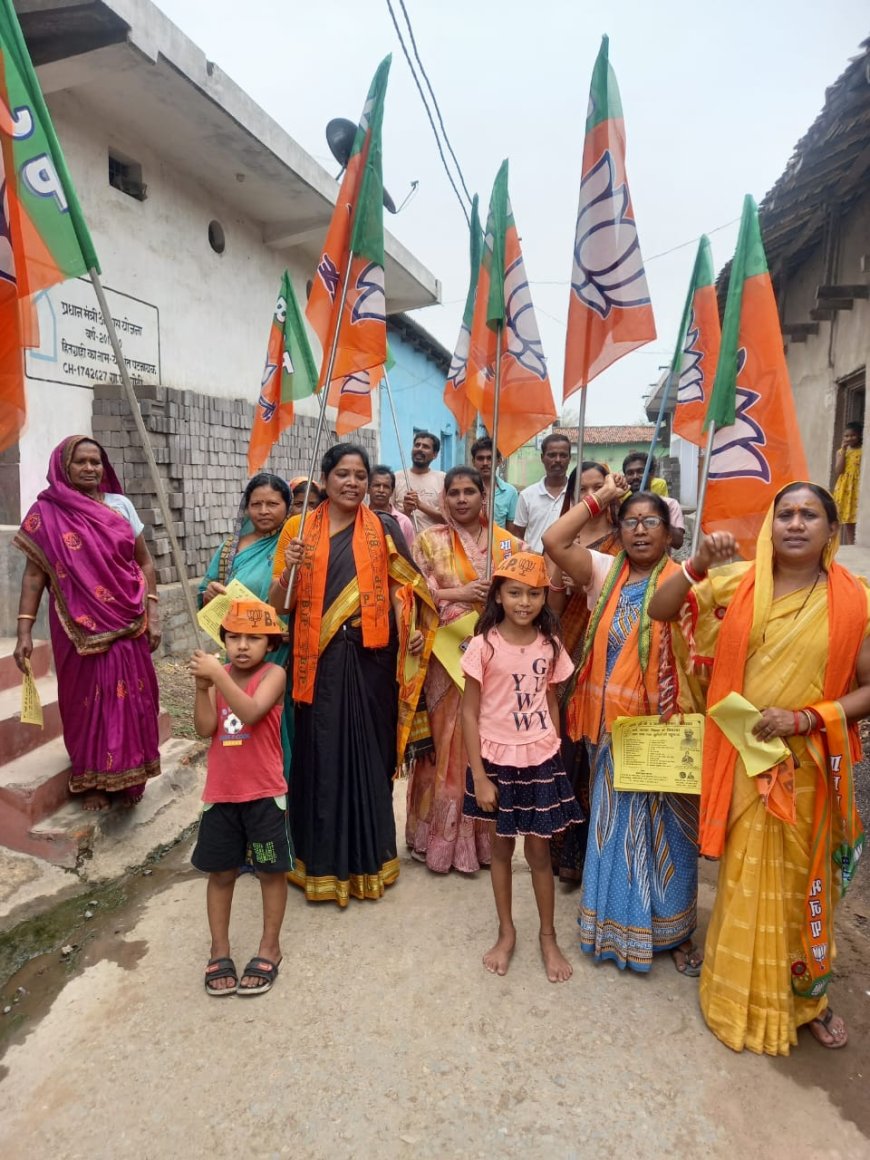 भाजपा लैलूंगा विधानसभा क्षेत्र के ग्राम गोढी में किया घर-घर संपर्क अभियान