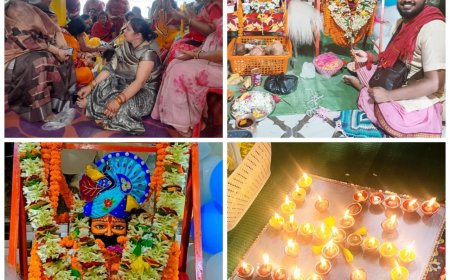 घरघोडा राधा कृष्ण श्याम मंदिर मे महिला समिति द्वारा मनाया गया झूला उत्सव