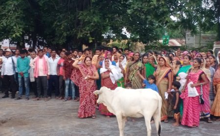 गाताडीह के ग्रामीणों ने किया पुलिस थाना सरसींवा का घेराव