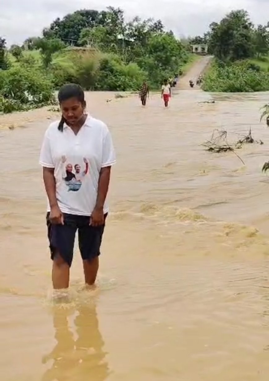 बगीचा नदी में जलभराव से ग्रामीणों को हो रही परेशानी लेकिन सुनने वाला कोई नहीं