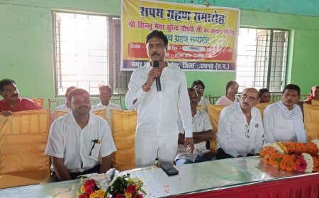 सुरेंद्र चौधरी ने ली नगर पंचायत अध्यक्ष पद की शपथ