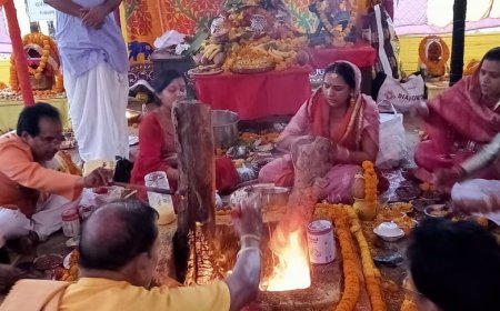विधि विधान से हुई माँ अष्टलक्ष्मी मूर्ति प्राण - प्रतिष्ठा 