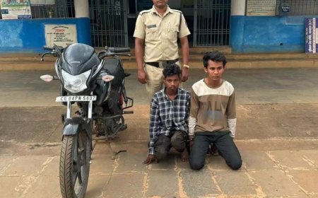 धमकाने वाले गैंग को पुलिस ने पकड़ा, बाइक-मोबाइल और चाकू भी किए जब्त