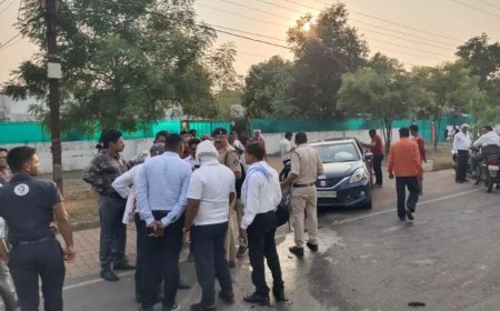 पुलिस अधीक्षक कार्यालय के सामने बड़ा हादसा