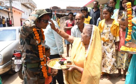 फौजी परमेश्वर यादव देश सेवा कर लौटे