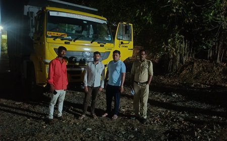 सिंघनपुर में अवैध रेत परिवहन एवं भंडारण में एक हाइवा जप्त