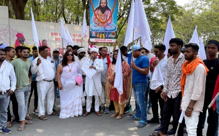 जिला सतनामी समाज रायगढ़ का आक्रोश रैली सम्पन्न