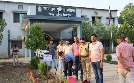 एसपी कार्यालय में हुआ सघन वृक्षारोपण