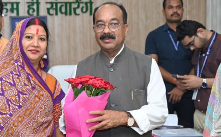 भाजपाम मोर्चा ने नप्र मंत्री अरूण साव से की सौजन्य मुलाकात