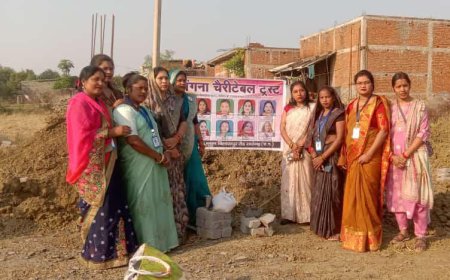 वीरांगना चैरिटेबल ट्रस्ट द्वारा वृद्धाआश्रम का निर्माण जारी