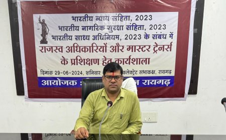 01 जुलाई से लागू होंगे भारतीय न्याय संहिता, नागरिक सुरक्षा संहिता और साक्ष्य अधिनियम, कलेक्ट्रेट में हुई कार्यशाला