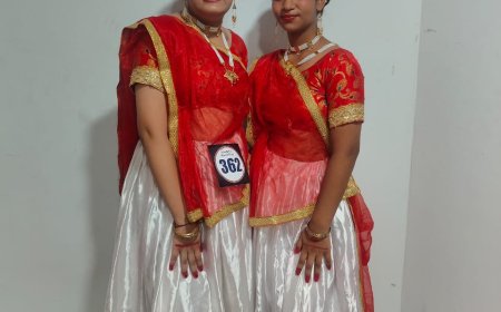जिंदल स्कूल की छात्रा निधि और सताक्षी ने नेशनल क्लासिकल डांस में लिया हिस्सा