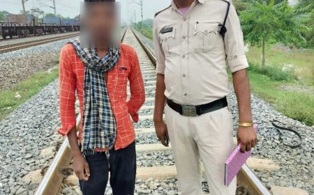 पत्नी के मायका चले जाने पर पति सुसाइड करने रेलवे ट्रैक पर दौड़ा, डॉयल 112 स्टाफ ने बचाई जान