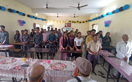 नयनतारा शर्मा काॅलेज पंधी में हुआ दीक्षारंभ समारोह