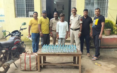 अवैध शराब बेचने वाले आरोपी के विरुद्ध बिलासपुर पुलिस का प्रहार, 100नग (पौवा) देशी मदिरा के साथ युवक गिरफ्तार