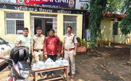 अवैध शराब बेचने वाले आरोपी के विरुद्ध पुलिस का प्रहार