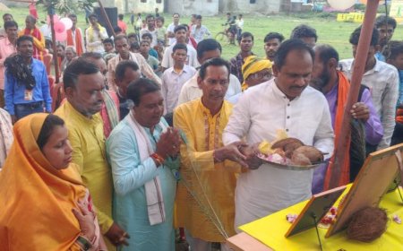 जलसो में यादव समाज जन्माष्टमी कार्यक्रम में शामिल हुए मस्तूरी विधायक लहरिया