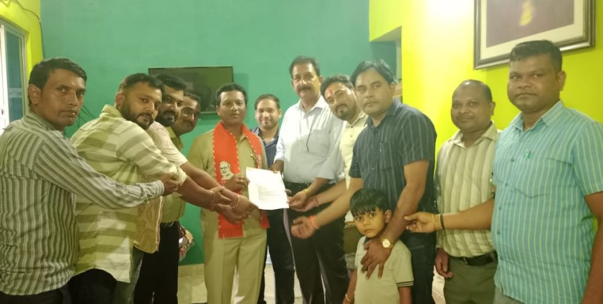 सांसद राधे श्याम राठिया को सौंपा गया ज्ञापन