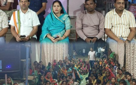 डंगनिया में आयोजित अखंड नवधा रामायण में शामिल हुई विधायक उत्तरी जांगड़े