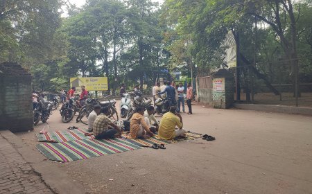 जिंदल की वादा खिलाफी के खिलाफ JSPL में धरना