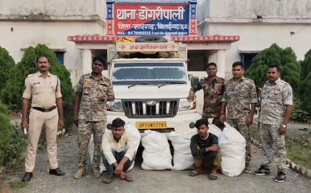 अवैध गांजा परिवहन पर  थाना डोंगरीपाली की बडी कार्यवाही  89 किलो 320 ग्राम गांजा बरामद