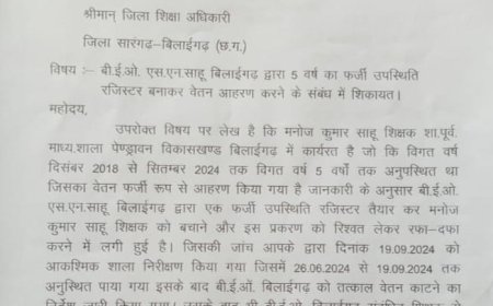 फर्जी उपस्थिति रजिस्टर बनाकर वेतन निकालने का मामला - डीईओ