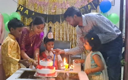 शिक्षक डिलेश्वर महंत ने बेटे के जन्मदिवस पर स्कूल में कराया न्यौता भोज