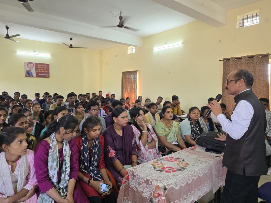 नयनतारा शर्मा काॅलेज पंधी में मोटिवेशनल गुरु ने बताए सफलता के मंत्र 