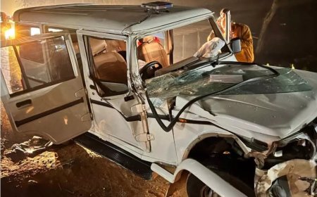 मंत्री के काफिले का एक वाहन दुर्घटनाग्रस्त, CRPF जवानों को आई चोट