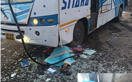 सितारा बस में यात्रा कर रही महिला की उसी बस में दबकर हुई मौत