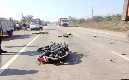 तेज रफ्तार ट्रेलर ने बाइक चालक को मारी ठोकर, दो की मौत