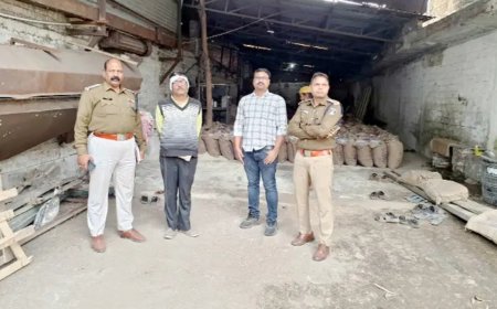 तिरूपति राइस मिल्स में पुलिस का छापा....