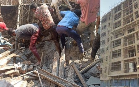रायपुर में निर्माणाधीन 10 मंजिला इमारत का हिस्सा गिरा, 6 मजदूर घायल, 2 की मौत