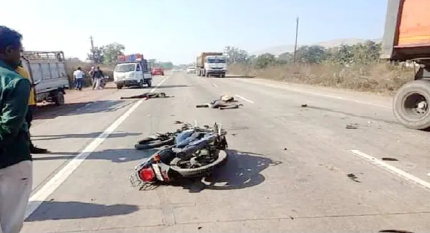 तेज रफ्तार ट्रेलर ने बाइक चालक को मारी ठोकर, दो की मौत