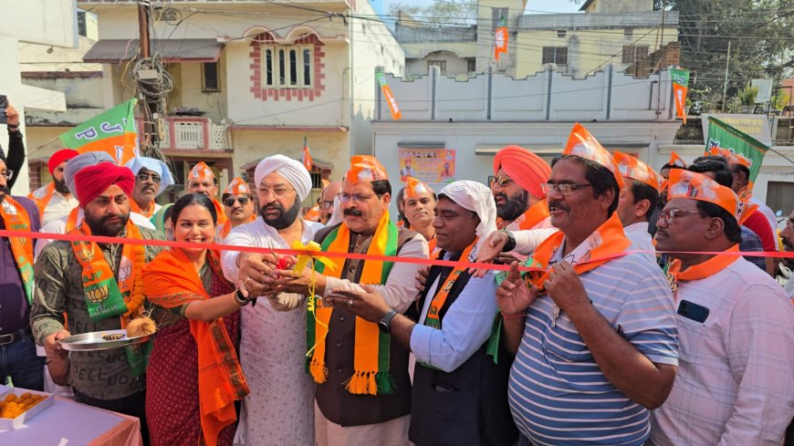 भाजपा जिलाध्यक्ष अरुणधर दीवान ने किया वार्ड क्रमांक 15 चुनाव कार्यालय का उद्घाटन