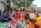 विरानी पब्लिक हायर सेकेण्डरी स्कूल सीपत में बसंत पंचमी के अवसर पर सरस्वती पूजन का आयोजन