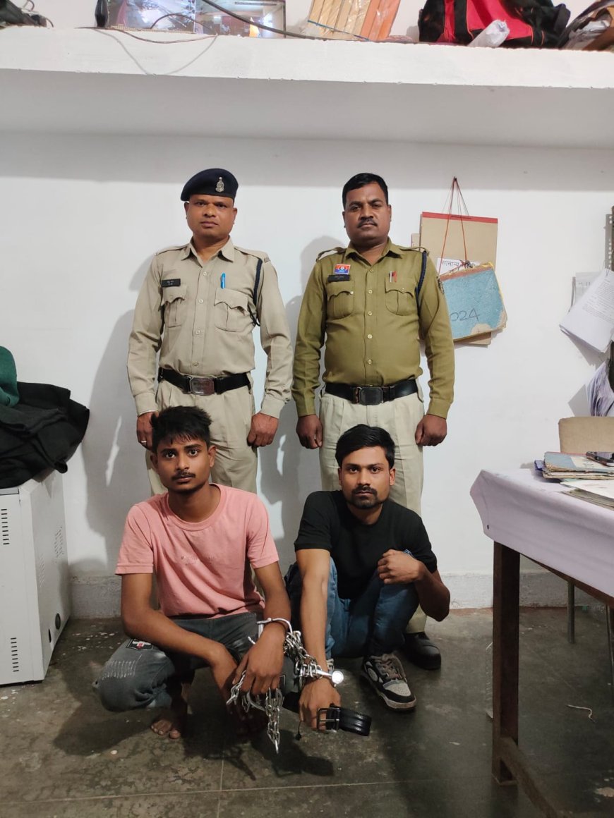 दुकान और कार में आग लगाने वाले दो आरोपी गिरफ्तार