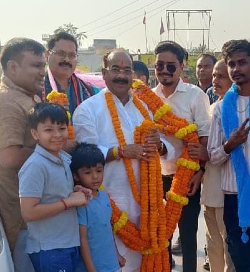 खरसिया प्रवास के दौरान छत्तीसगढ़ के उप मुख्यमंत्री अरुण साव का हार्दिक स्वागत