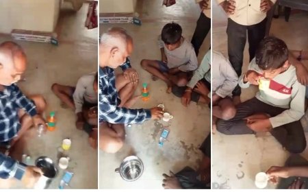 प्राइमरी स्कूल का शिक्षक बच्चों को पिला रहा था शराब, वीडियो वायरल होने पर मचा हड़कंप