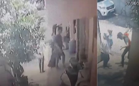 पति ने पत्नी पर हंसिए से किया जानलेवा हमला, दुधमुंहे बच्चे को भी आई चोटें; CCTV में कैद हुई वारदात