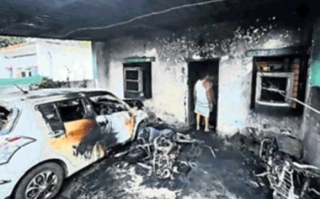 जिंदा जलाने के लिए घर बंद करके लगा दी आग, बाल-बाल बचा परिवार