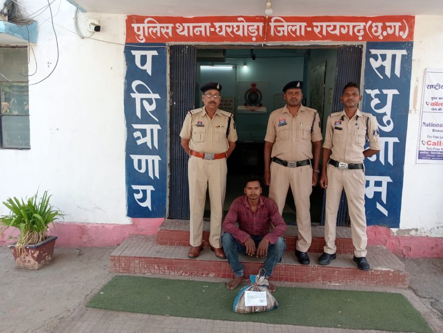 घरघोड़ा पुलिस ने नशीली सीरप के सौदागर को प्रतिंधित ONEREX सीरप के साथ रंगे हाथ दबोचा, NDPS एक्ट में भेजा जेल