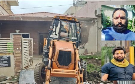 फरार हिस्ट्रीशीटर तोमर बंधुओं के घर पर चला बुल्डोजर, तोड़ दिया सूदखोरों का ऑफिस
