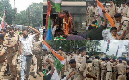 खरसिया में खाद समस्या के समाधान के लिए सीएम से शांतिपूर्वक मिलने पहुंचे कांग्रेस नेता, पुलिस ने रोका तो शुरू हुआ विरोध, कई हिरासत में