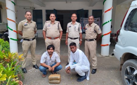 स्कूटी पर गांजा तस्करी करते दो युवक गिरफ्तार, 4 किलो गांजा और वाहन जब्त 