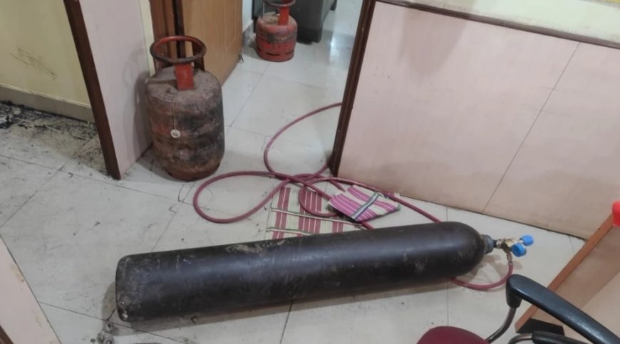 गैस कटर और सिलेंडर लेकर यूको बैंक में घुसे चोर, धुआं देखकर राहगीरों ने दी पुलिस को सूचना