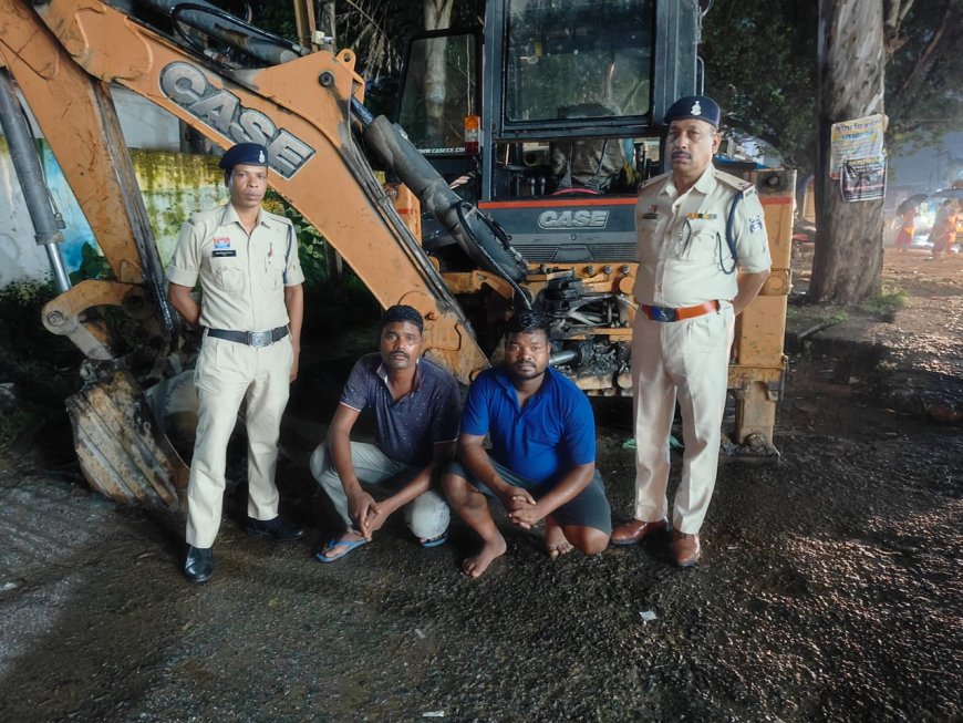 जेसीबी की लूट, 06 घंटे के भीतर दो बदमाशों को दबोचा, 11 लाख की जेसीबी बरामद