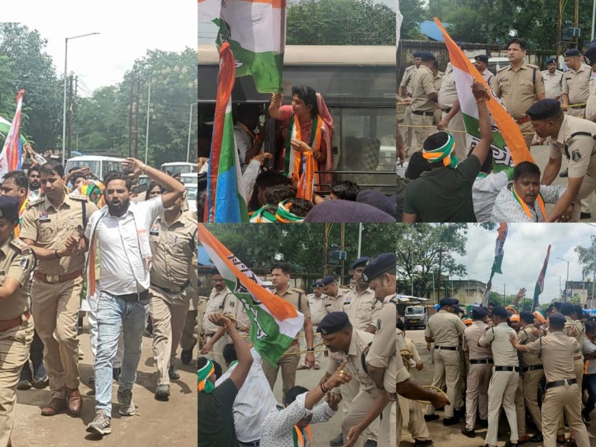 खरसिया में खाद समस्या के समाधान के लिए सीएम से शांतिपूर्वक मिलने पहुंचे कांग्रेस नेता, पुलिस ने रोका तो शुरू हुआ विरोध, कई हिरासत में
