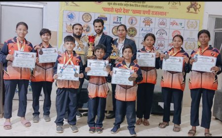 संस्कार के खिलाडिय़ों ने मारी बाजी राष्ट्रीय लाठी प्रतियोगिता में जीते 16 पदक