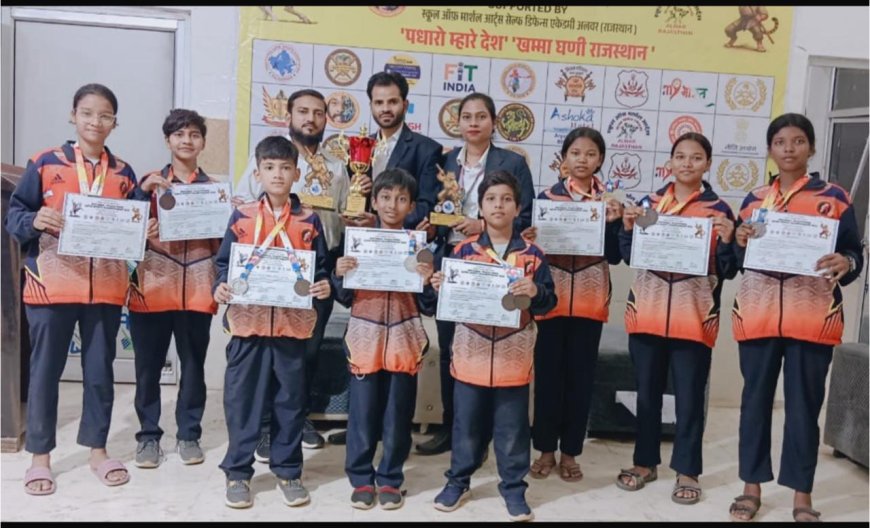संस्कार के खिलाडिय़ों ने मारी बाजी राष्ट्रीय लाठी प्रतियोगिता में जीते 16 पदक